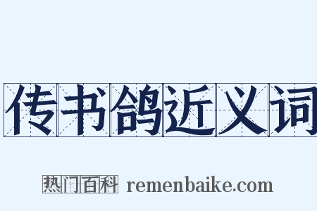 传书鸽近义词是什么意思的图片